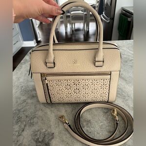 Kate Spade Beige Floral Satchel